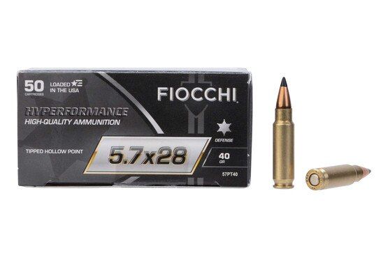 Fiocchi 5.7x28 ammunition.